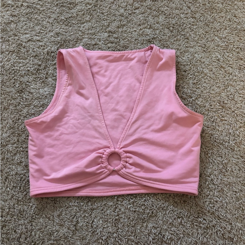 Amazon NWOT Pink Sleeveless Crop Top